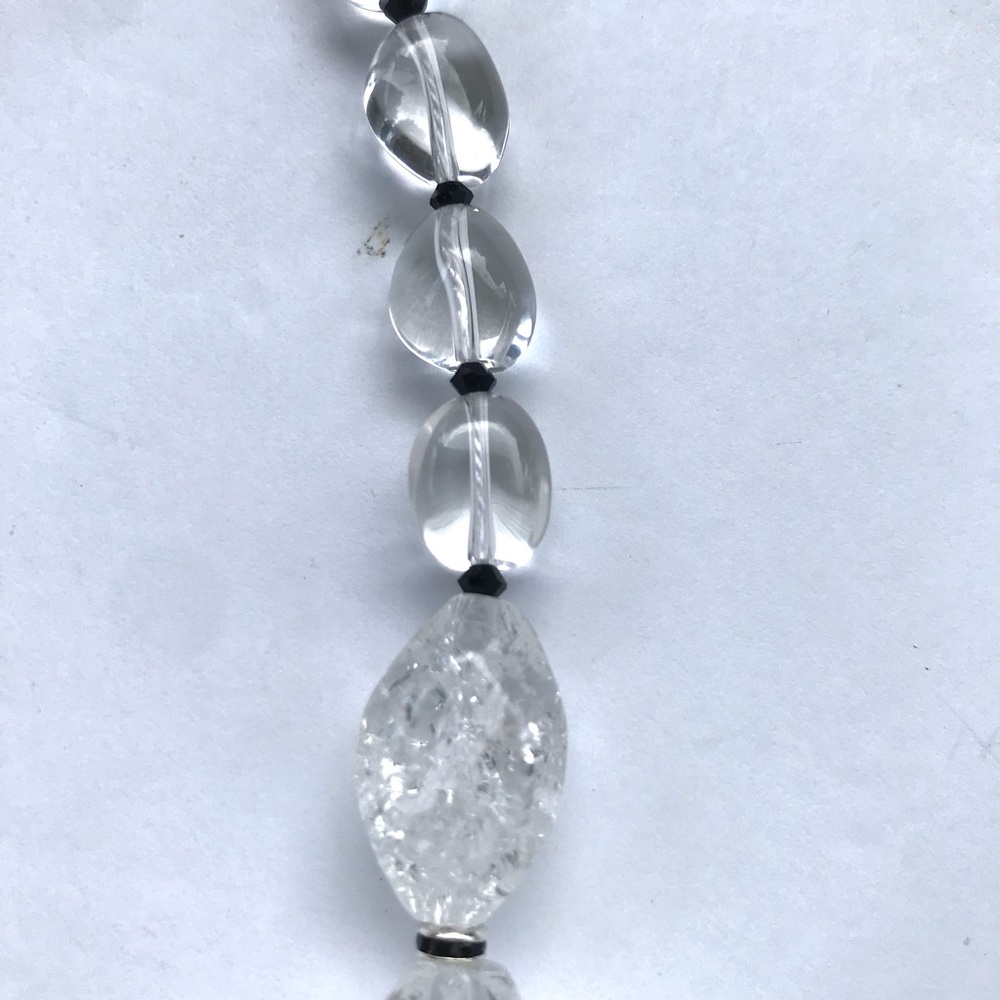 Crackled Quartz Necklaces Fire and Ice necklace - Picture 4 of 7